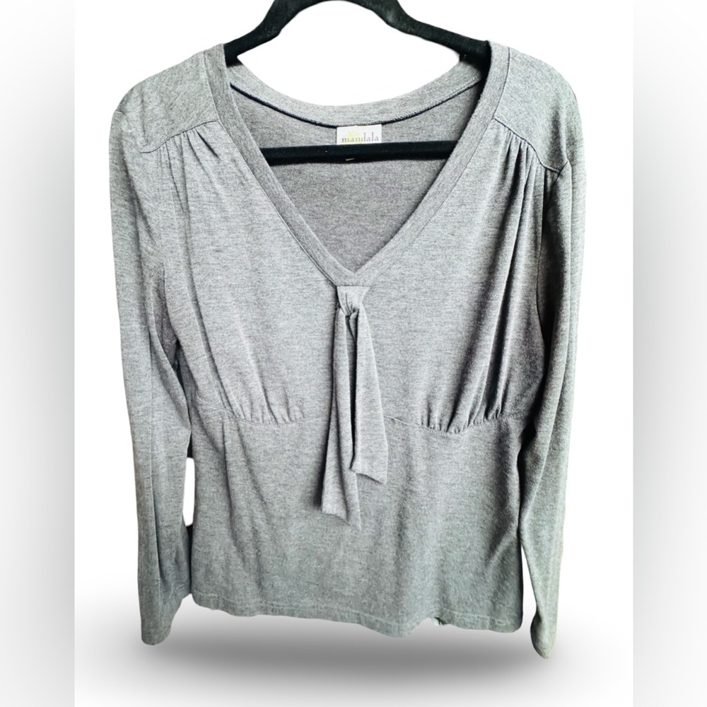 Mandala Design Grey Top - Lg